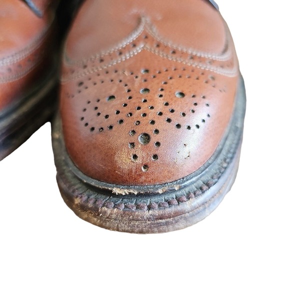 Allen Edmonds MacNeil Wingtip Oxford Shoes 9157 Men\'s Size 12A Brown W/ Bags EUC main image 14